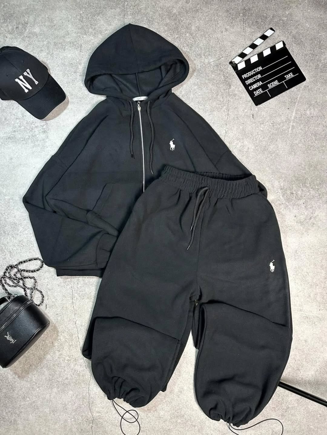 POLO ALT-ÜST TAKIM SİYAH