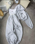 NK01 3'LÜ SET GRİ OVERSİZE TAKIM