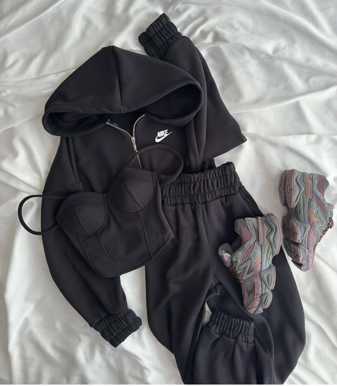 NK02 3'LÜ SET SİYAH OVERSIZE TAKIM