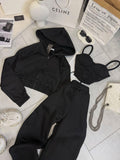 3'LÜ SET SİYAH OVERSIZE TAKIM